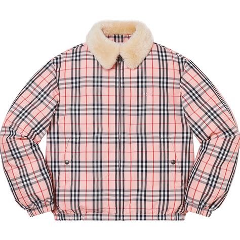 supreme burberry bob|supreme shearling collar down puffer.